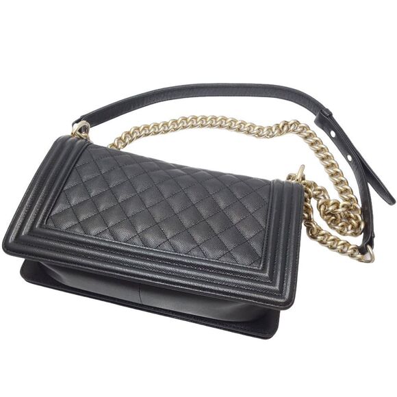 Chanel Chain Shoulder Bag Boy Caviar #132918C58B - Picture 2 of 9